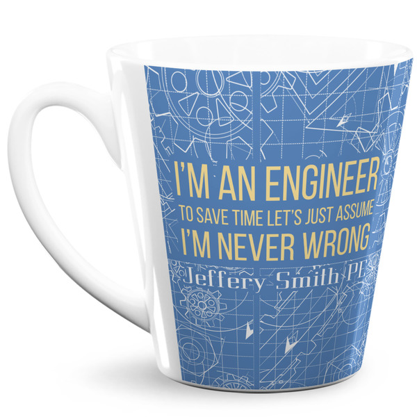 Custom Engineer Quotes 12 Oz Latte Mug (Personalized)