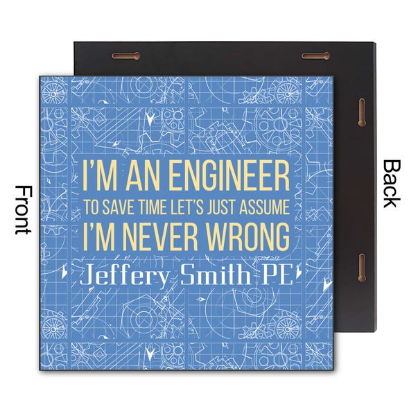 Engineer Quotes 12x12 Wood Print - Front & Back View