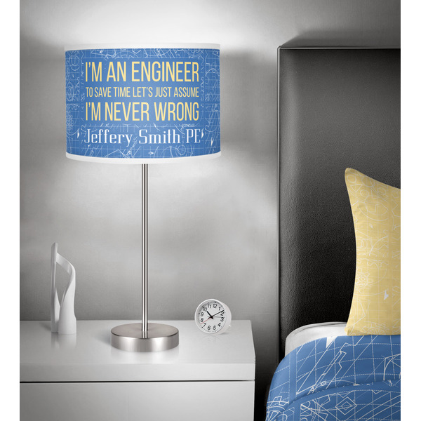 Engineer Quotes 13 inch drum lamp shade - in room