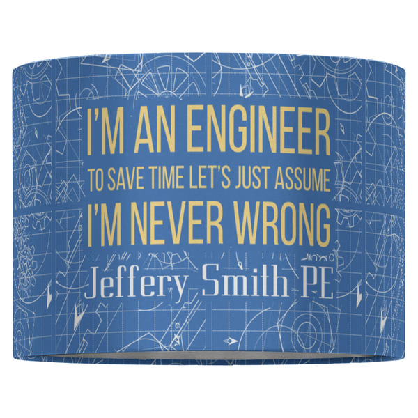 Engineer Quotes 16" Drum Lampshade - FRONT (Fabric)