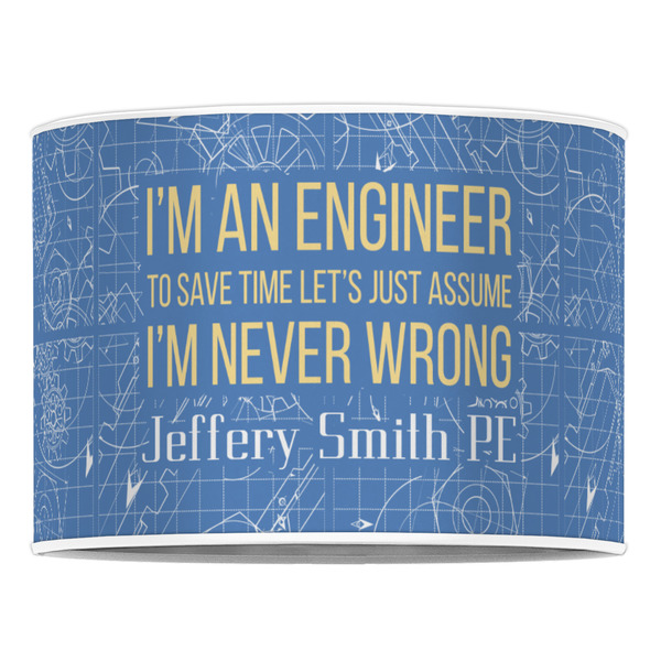 Engineer Quotes 16" Drum Lampshade - FRONT (Poly Film)