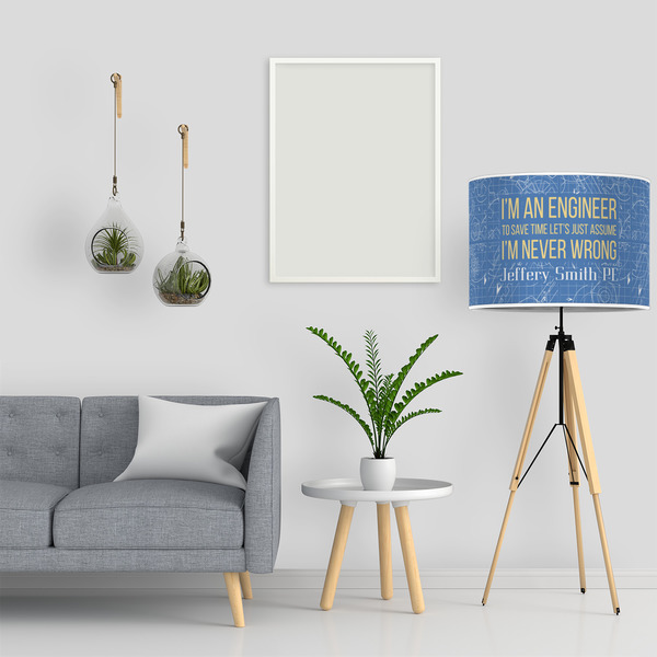Engineer Quotes 16" Drum Lampshade - LIFESTYLE