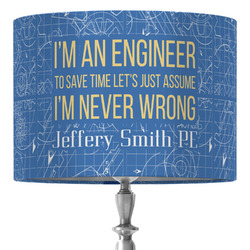 Engineer Quotes 16" Drum Lamp Shade - Fabric (Personalized)
