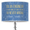 Engineer Quotes 16" Drum Lampshade - ON STAND (Poly Film)