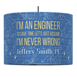 Engineer Quotes 16" Drum Pendant Lamp - Fabric (Personalized)
