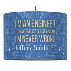 Engineer Quotes Drum Pendant Lamp (Personalized)