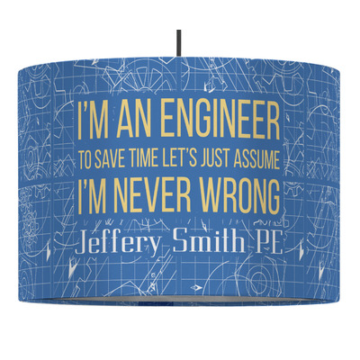 Engineer Quotes Drum Pendant Lamp (Personalized)
