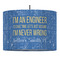 Engineer Quotes 16" Drum Lampshade - PENDANT (Fabric)