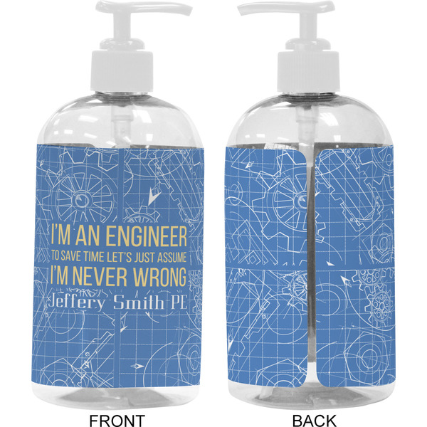 Engineer Quotes 16 oz Plastic Liquid Dispenser- Approval- White
