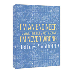 Engineer Quotes Canvas Print - 16x20 (Personalized)