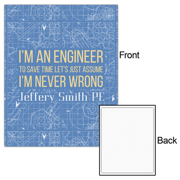 Engineer Quotes 16x20 - Matte Poster - Front & Back