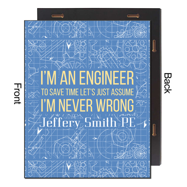 Engineer Quotes 16x20 Wood Print - Front & Back View