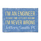 Engineer Quotes 2' x 3' Indoor Area Rug (Personalized)