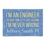 Engineer Quotes 2' x 3' Patio Rug (Personalized)
