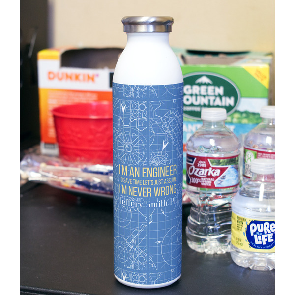 Engineer Quotes 20oz Water Bottles - Full Print - In Context