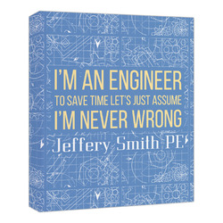 Engineer Quotes Canvas Print - 20x24 (Personalized)