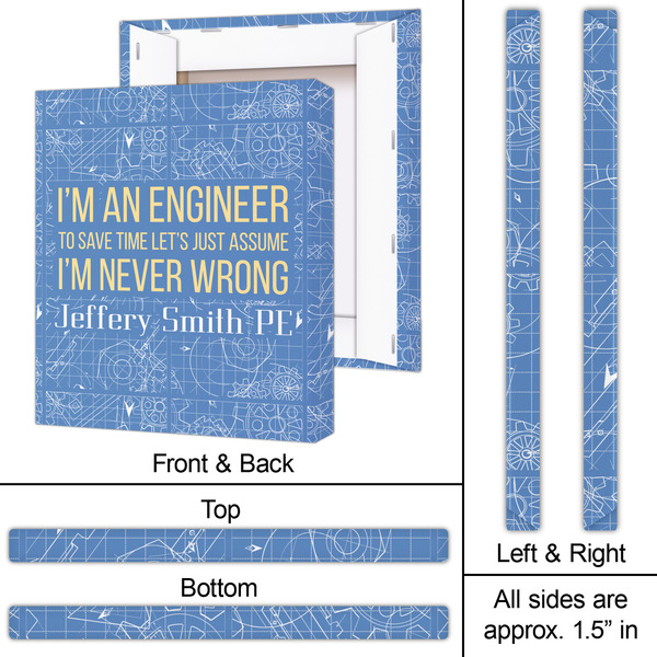 Engineer Quotes 20x24 - Canvas Print - Approval