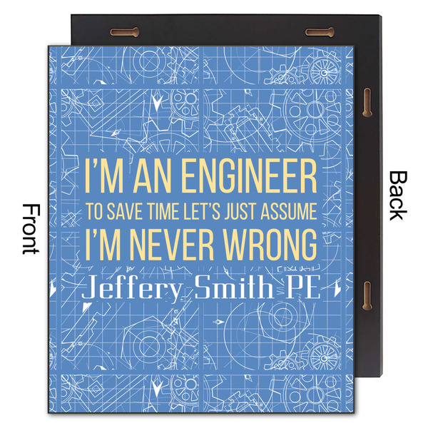 Engineer Quotes 20x24 Wood Print - Front & Back View