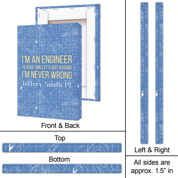 Engineer Quotes 20x30 - Canvas Print - Approval