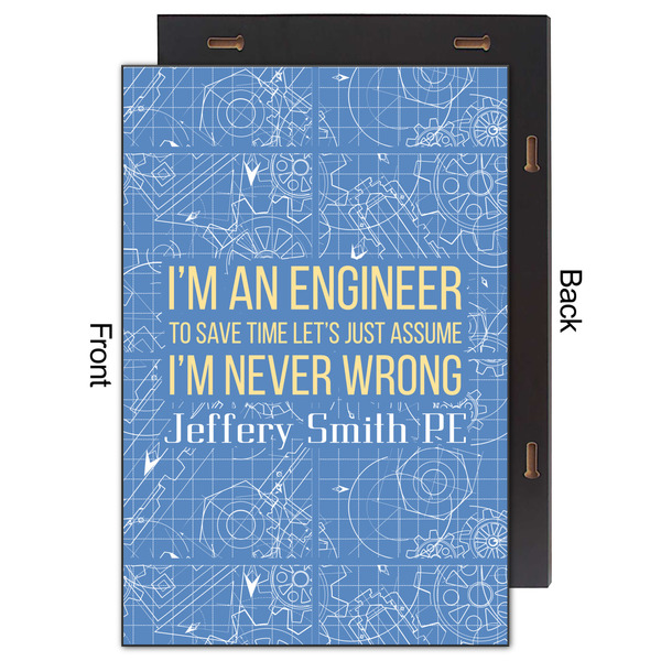 Engineer Quotes 20x30 Wood Print - Front & Back View