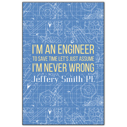 Engineer Quotes Wood Print - 20x30 (Personalized)