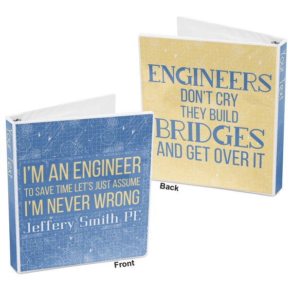 Engineer Quotes 3-Ring Binder Front and Back