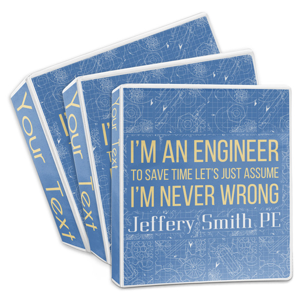 Custom Engineer Quotes 3-Ring Binder (Personalized)