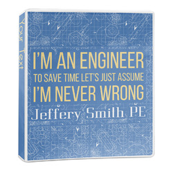Engineer Quotes 3-Ring Binder - 1 inch (Personalized)