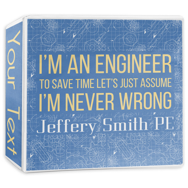 Custom Engineer Quotes 3-Ring Binder - 3 inch (Personalized)