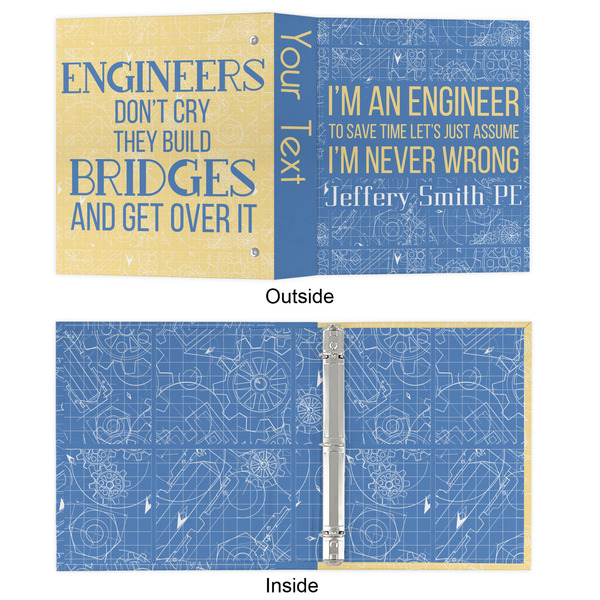 Engineer Quotes 3 Ring Binders - Full Wrap - 1" - APPROVAL
