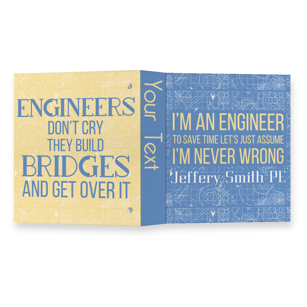 Engineer Quotes 3 Ring Binders - Full Wrap - 1" - OPEN OUTSIDE