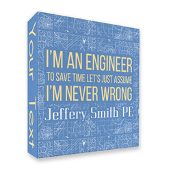 Engineer Quotes 3 Ring Binder - Full Wrap - 2" (Personalized)