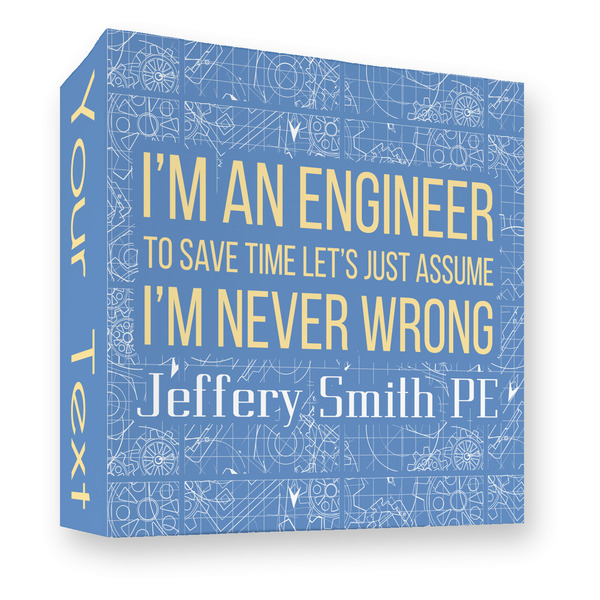 Custom Engineer Quotes 3 Ring Binder - Full Wrap - 3" (Personalized)