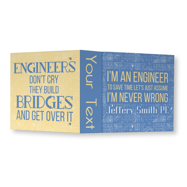Engineer Quotes 3 Ring Binders - Full Wrap - 3" - OPEN OUTSIDE