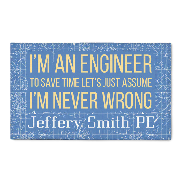 Custom Engineer Quotes 3' x 5' Indoor Area Rug (Personalized)