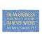 Engineer Quotes 3' x 5' Indoor Area Rug (Personalized)