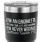 Engineer Quotes 30 oz Stainless Steel Ringneck Tumbler - Black - CLOSE UP