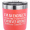 Engineer Quotes 30 oz Stainless Steel Ringneck Tumbler - Coral - CLOSE UP