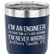 Engineer Quotes 30 oz Stainless Steel Ringneck Tumbler - Navy - CLOSE UP