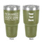 Engineer Quotes 30 oz Stainless Steel Ringneck Tumbler - Olive - Double Sided - Front & Back