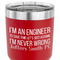 Engineer Quotes 30 oz Stainless Steel Ringneck Tumbler - Red - CLOSE UP