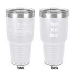 Engineer Quotes 30 oz Stainless Steel Tumbler - White - Double-Sided (Personalized)