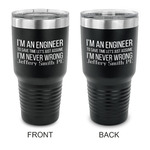Engineer Quotes 30 oz Stainless Steel Tumbler - Black - Double Sided (Personalized)