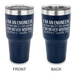 Engineer Quotes 30 oz Stainless Steel Tumbler - Navy - Double Sided (Personalized)