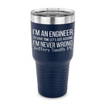 Engineer Quotes 30 oz Stainless Steel Tumbler - Navy - Single Sided (Personalized)