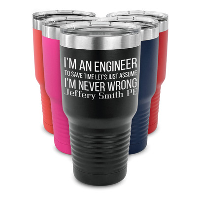 Engineer Quotes 30 oz Stainless Steel Tumbler (Personalized)