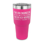 Engineer Quotes 30 oz Stainless Steel Tumbler - Pink - Single Sided (Personalized)