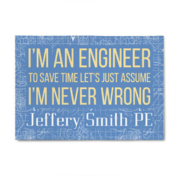 Engineer Quotes 4' x 6' Patio Rug (Personalized)