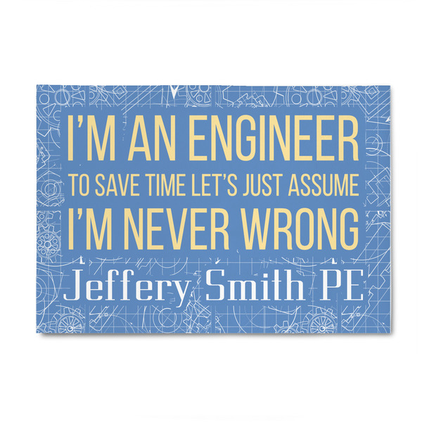 Custom Engineer Quotes 4' x 6' Patio Rug (Personalized)