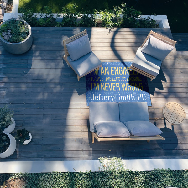 Engineer Quotes 4'x6' Patio Rug - In context